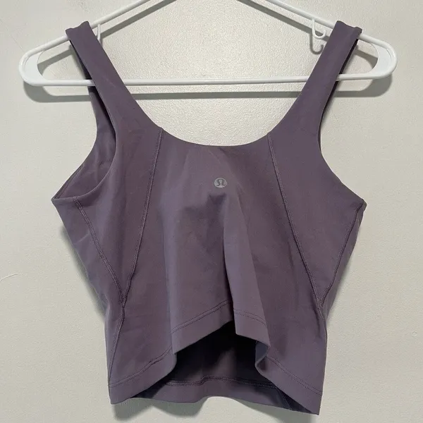 Lululemon Align Nulu Cropped Tank Top in Purple Ash Size 6 - Image 4