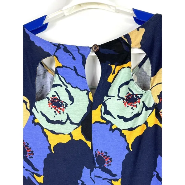 Anthropologie Vanessa Virginia Mina Dress Back Cutout Floral Shift Size Medium - Image 7