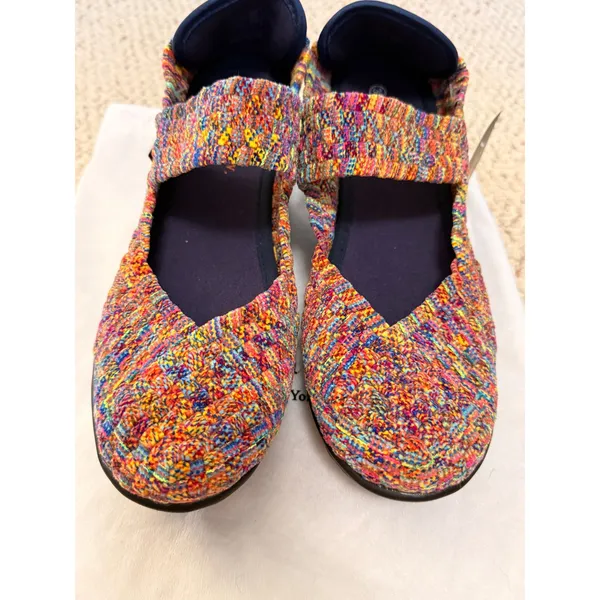 Boho Multicolor Woven Mary Jane Platform Wedge Shoes EU 39 Colorful Eclectic - Image 10