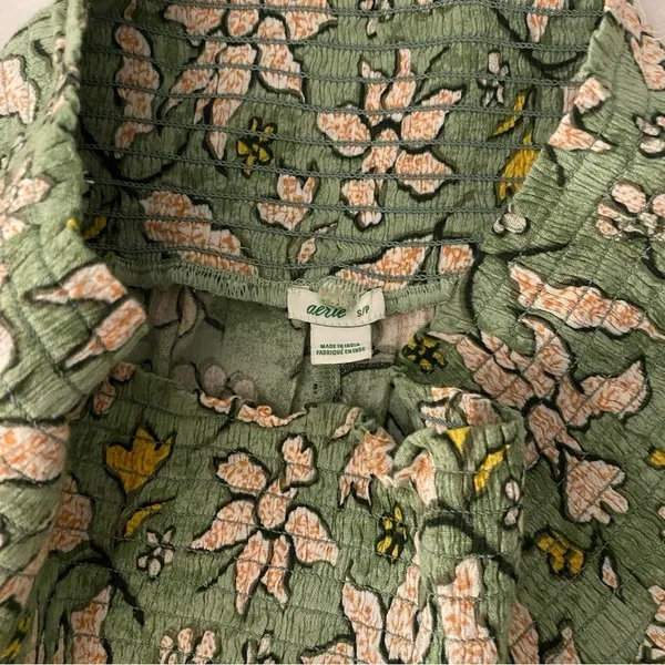 Aerie Real‎ Good Floral High Rise Smocked Shorts - Image 5
