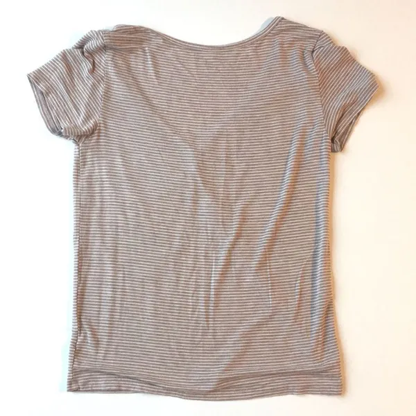 American Eagle • Soft and Sexy Mauve Striped V-Neck Shirt Size Small - Image 8