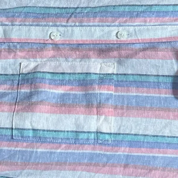 Orvis Women's Short Sleeve Linen Blend‎ Button-Up Shirt Size Medium - Image 8