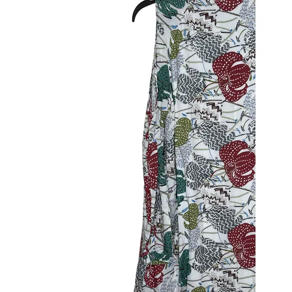 Entro Women's Shirt Dress‎ Button-Up Midi Floral Collar Cold Shoulder Medium NWT - Image 8
