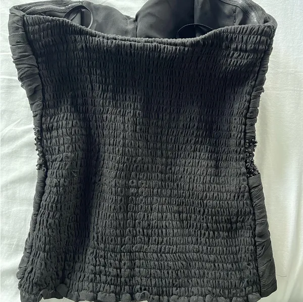 Bebe black strapless top with embellishment - Image 3
