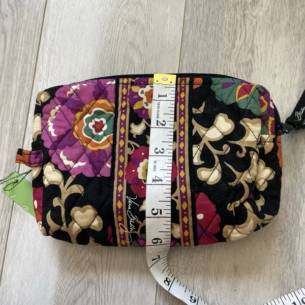 Vera Bradley Bag NWT suzani print cosmetic makeup womens Black quilted travel - Image 3