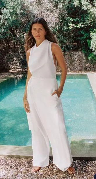 ZARA jumpsuit white romper kaftan - Image 2