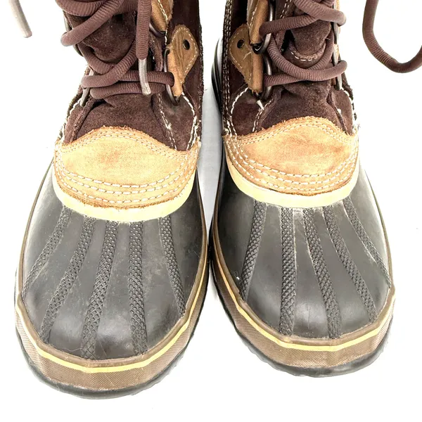 Sorel Women's Joan Of Arctic Brown Leather Tall Fur Winter Snow Boots Size 8 - Image 4