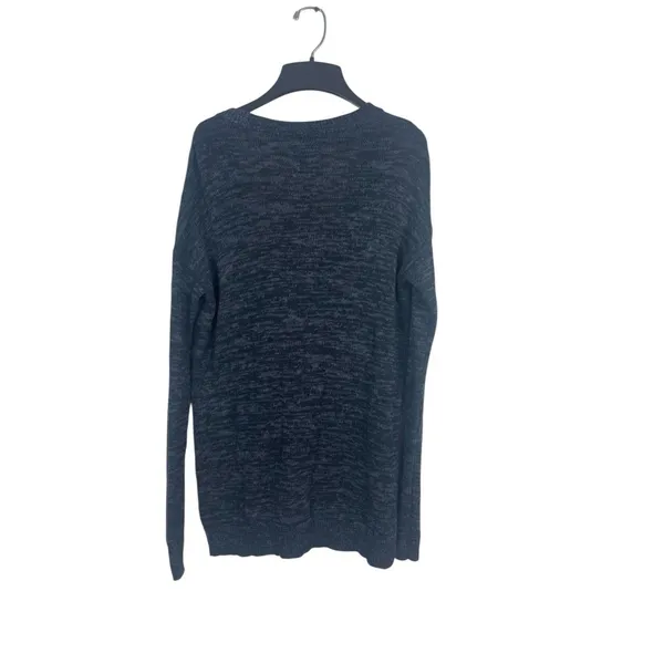 Hollister Navy Knit Cardigan Button Up Logo V-neck Sweater S Granpacore Cozy - Image 2