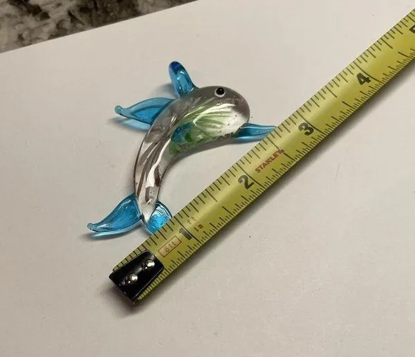 Handmade Dolphin Costume Pendant / Charm Blown Art Glass - Image 5