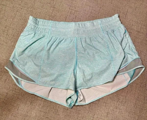 Lululemon Hotty Hot High Rise Athletic Shorts Heathered Icing Blue 12 - Image 4