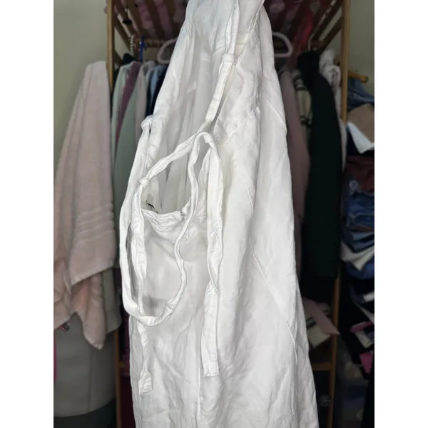 Madewell Embroidered Eyelet Tie Back‎ Cami Midi Dress Size 10 White - Image 12