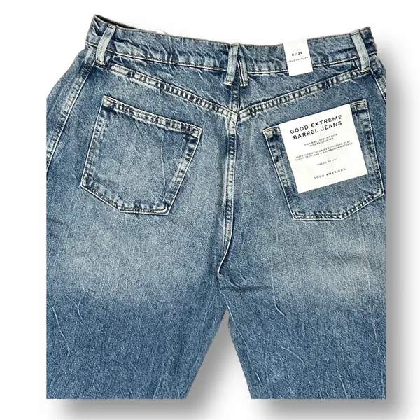 Good American 8/29‎ Extreme Barrel Jeans Indigo Balloon Wide Leg High Rise 90s - Image 8
