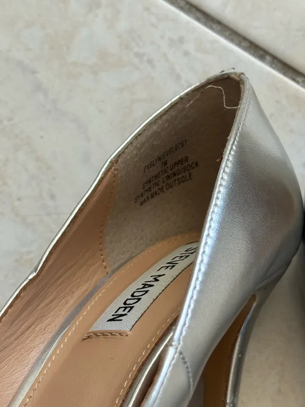 Steve Madden EVELYN silver stiletto heels - Image 5