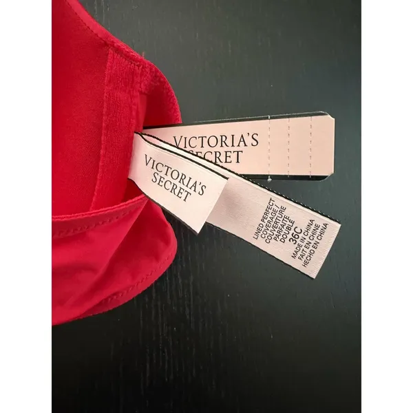 NWT Victoria's Secret Perfect Coverage 36C Red Underwired Racerback T-Shirt Bra - Image 4