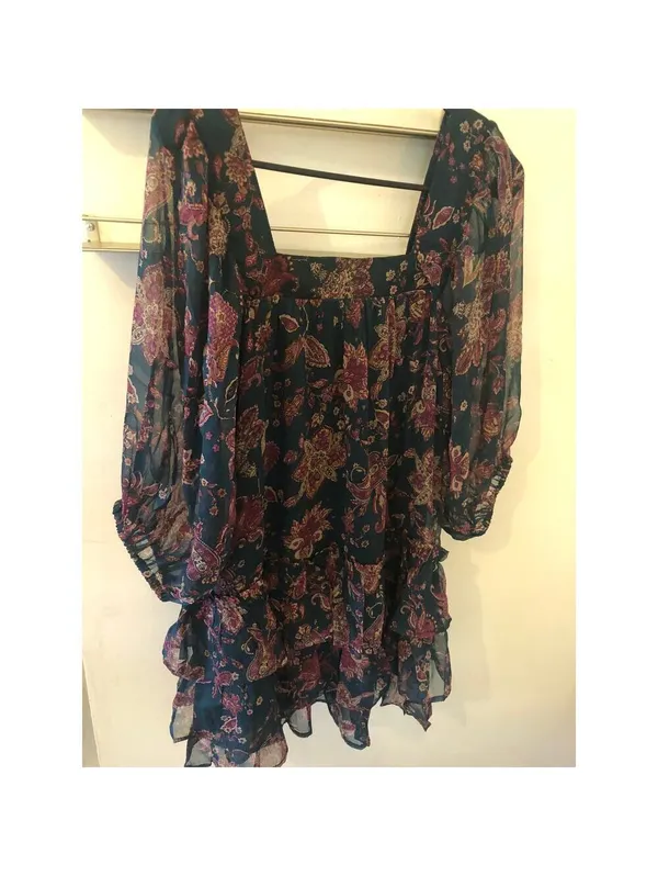 Band of the Free NWT Mandy Floral Long Sleeve Dress Pine Berry Size XS - Image 2