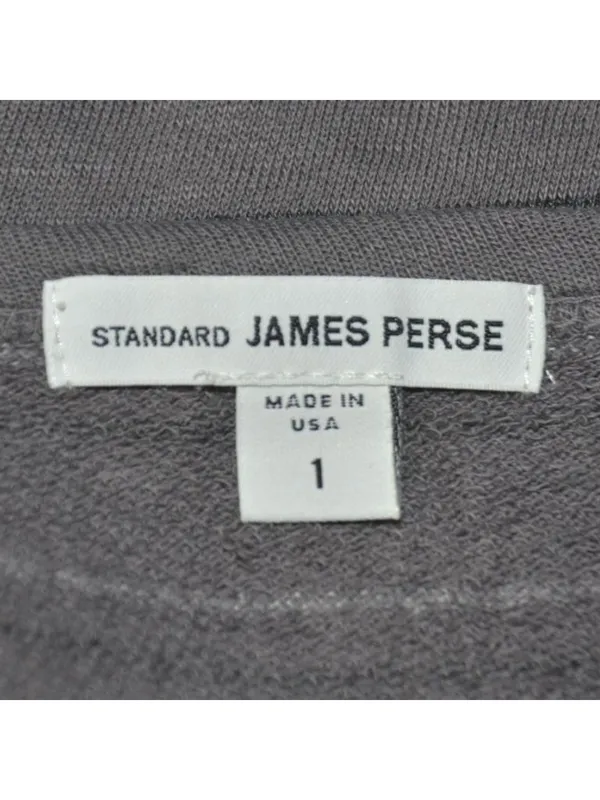 Standard James Perse Sweatshirt Size 1 S Gray Stripe Supima Cotton Made USA - Image 8