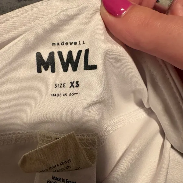 Madewell MWL White Athletic Skort XS Built-In Shorts Active - Image 6