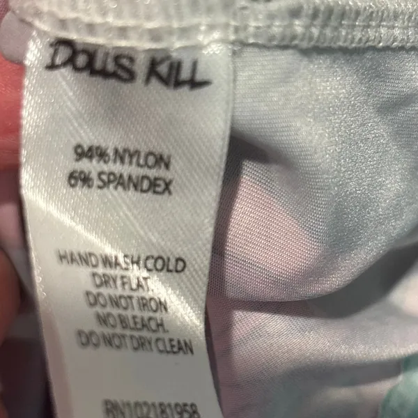 Dolls Kill I'm Not So Scared Hearts on Fire Long Sleeve Mini Dress - size Small - Image 6