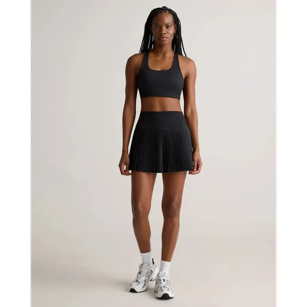Quince Black Court Sport Pleated Tennis Mini Skirt - Image 2