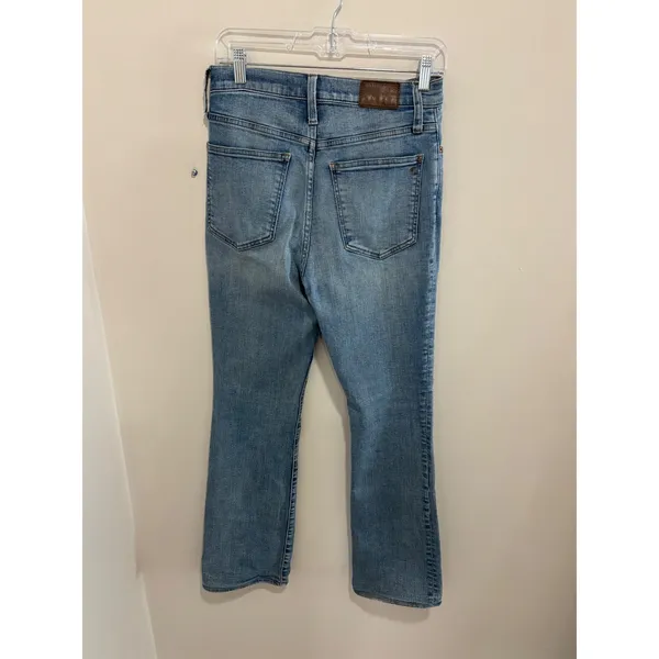 Madewell Skinny Flare Jeans High Rise Medium‎ Wash Blue Denim Size 27 - Image 11