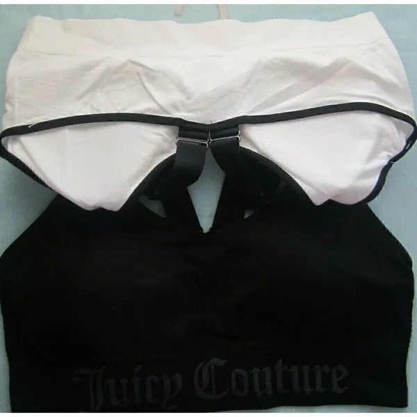 Juicy Couture Intimates 2Pack Seamless Bras Removable Pads Size S Blk/ White - Image 2