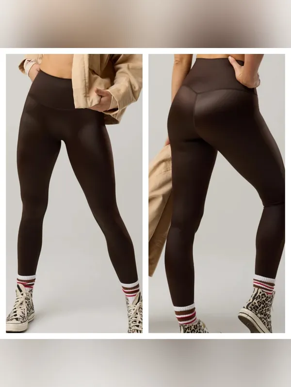 Offline By Aerie Goals Gloss High Waisted Pleather Leggings - Image 2