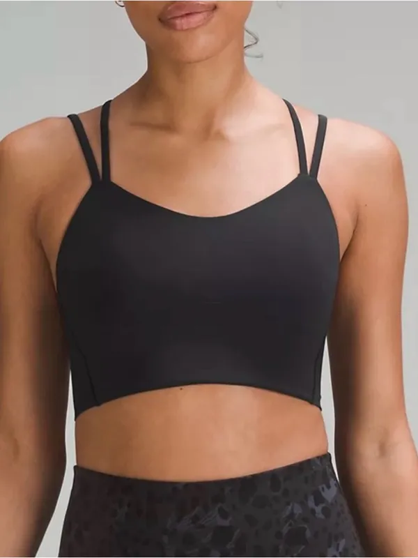 Lululemon Like a Cloud Bra Black Strappy Bralette Crop Top workout yoga - Image 6