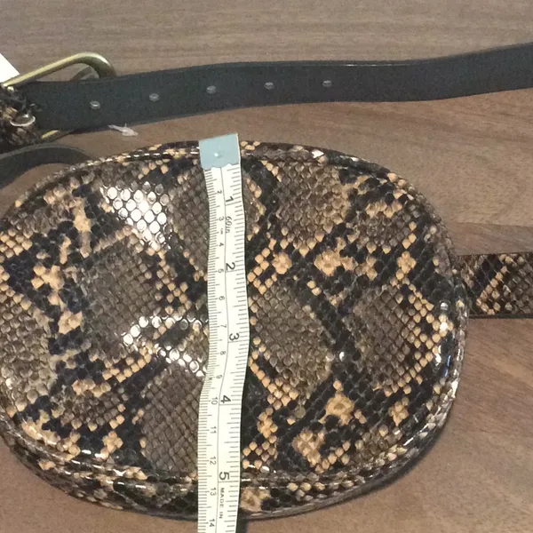 By Anthropologie Snakeskin Belt Bag Sz S/M NWT - Image 3