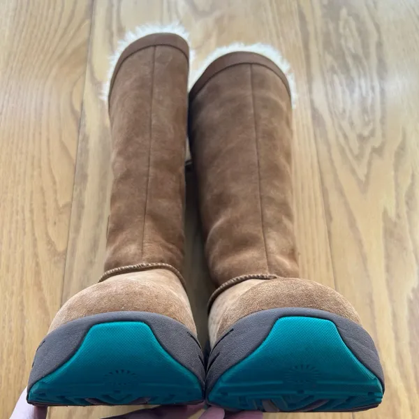 UGG Klarissa Chestnut Leather‎ Thinsulate Shearling High Boots Size 6 - Image 11