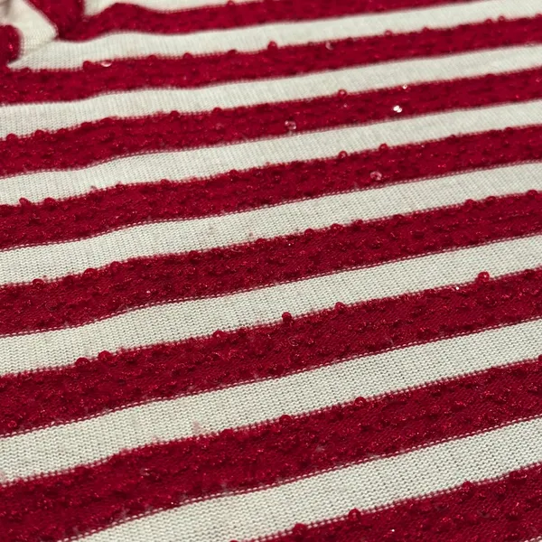 Talbots 3/4 Sleeve Top Striped Sequin Preppy Nautical Red White Plus Size 3X - Image 9