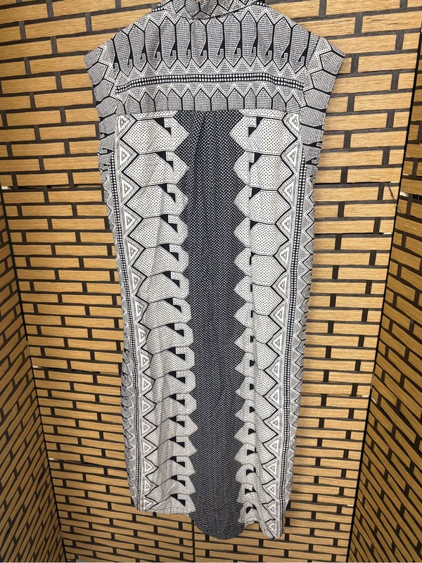 Maeve navy and beige shirt midi dress size XL - Image 2