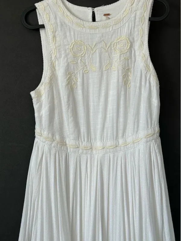 Free People Delightful Birds of Feather Dress in white Sz 4 - Image 13
