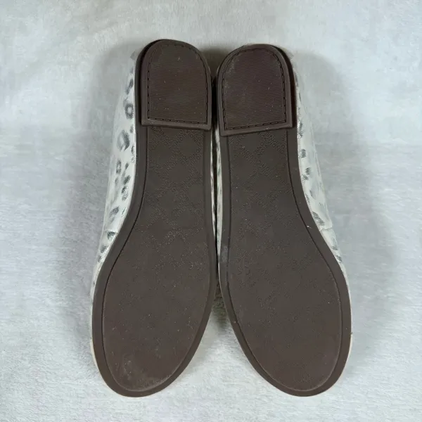 Vionic Minna Ballet Flats Metallic Leopard Print Cream Silver Orthotic Size 7.5 - Image 11