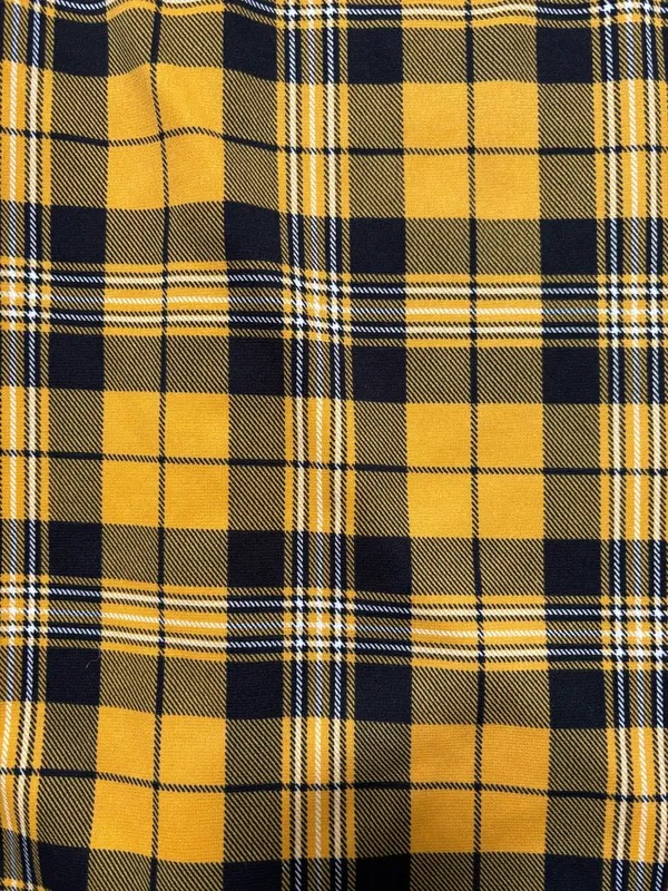Jolie & Joy Yellow Plaid Pinafore Overall Mini Dress - Image 2