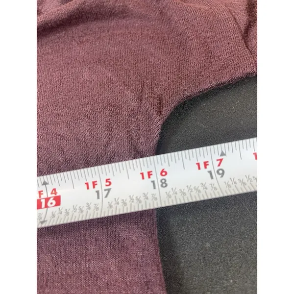 Abercrombie Fitch Soft A&F Cozy Plum V Neck Long Sleeve Tee Relaxed Top M - Image 11