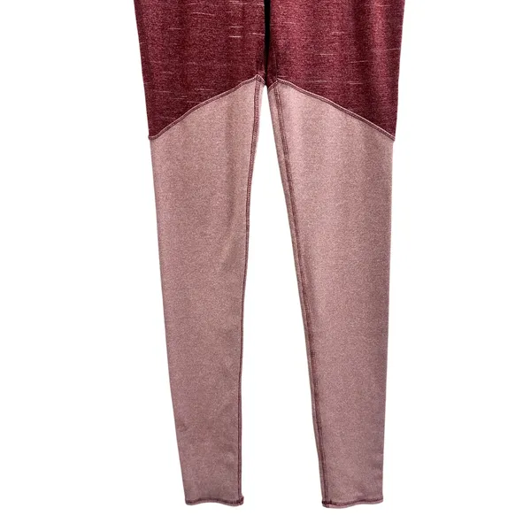 FP Movement Heathered Wine Ribbed Pink Colorblock Evolution‎ Leggings Sz Medium - Image 5