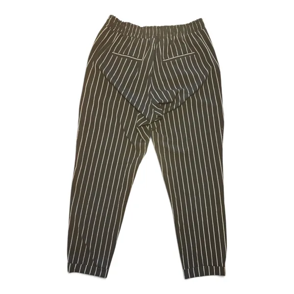 Bershka Black Pinstripe Tapered Pants Size M - Image 2