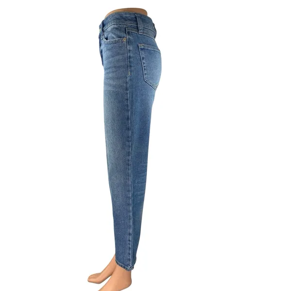 Rewash Women's Blue Medium Wash High Rise Straight Leg Denim Jeans Pants Size 24 - Image 2