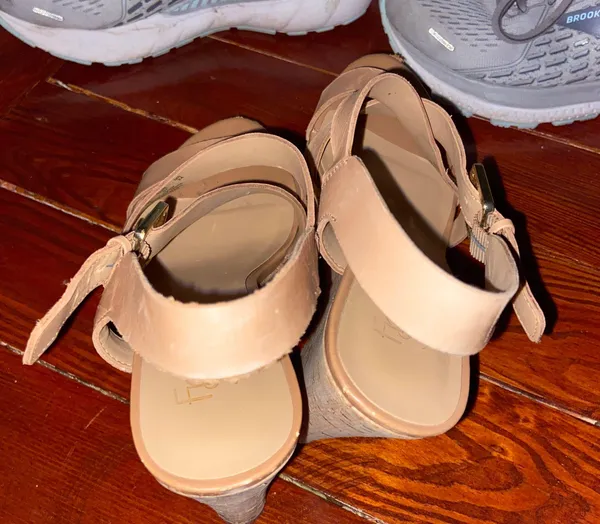 beige cork wedges - Image 3