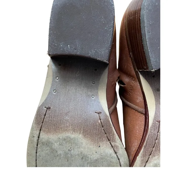 Sam Edelman Petty Leather side zip ankle bootie women’s‎ size 7 brown - Image 11
