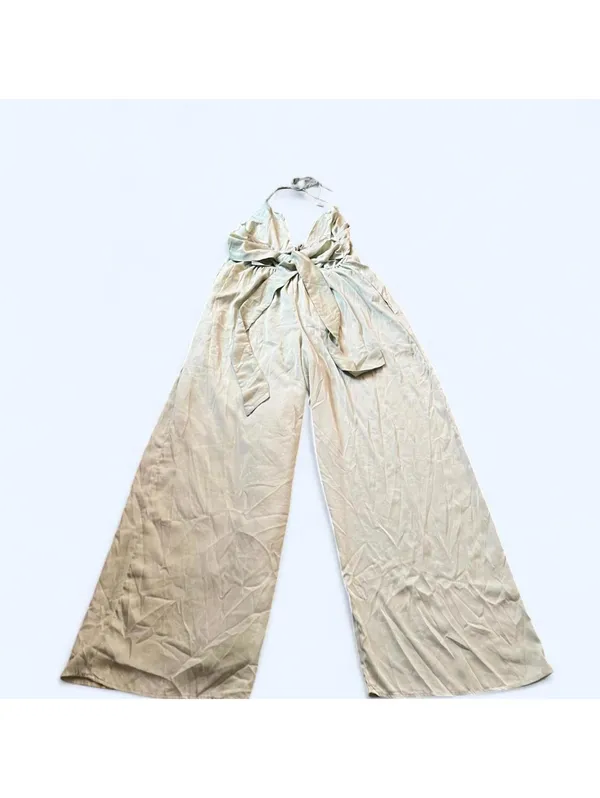 Lulus light sage cottagecore fairy wide leg jumpsuit Size XL - Image 7