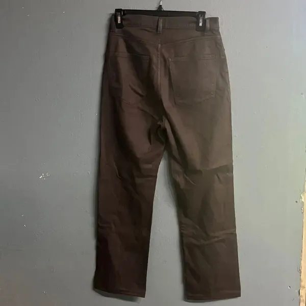 DL1961 ultimate knit Emilie Straight-Leg ultra high rise vintage 31” dark cocoa - Image 7