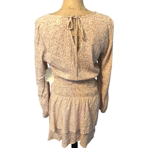 Altar'd State Mia Floral Print Dress Size L Cream/Mocha - Image 6