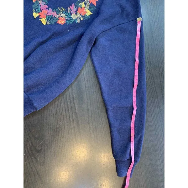 Lee Vtg Sweatshirt Women Medium Fall Autumn Leaves Heart‎ Wreath Grandmacore Granny - Image 12