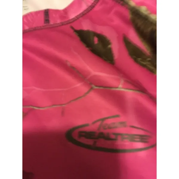 Realtree Women's Juniors Camo Pink Short Sleeve Shirt ActiveT-Shirt Size Large - Image 3