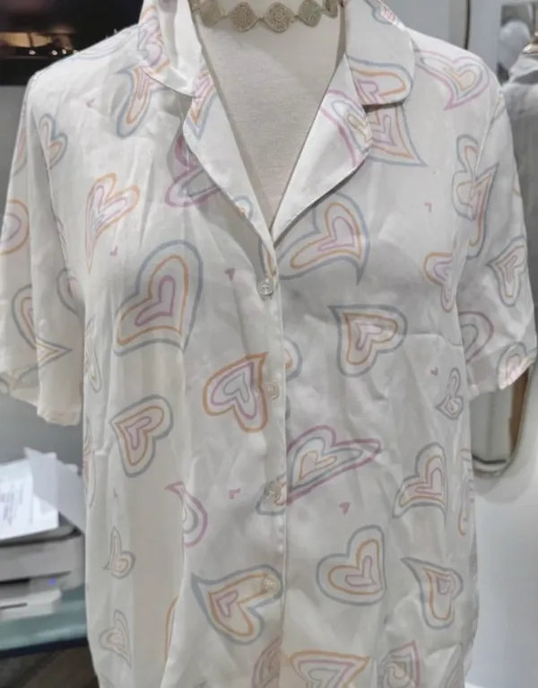 Abound for Nordstrom Cream Pajama Set Heart Print - Image 3