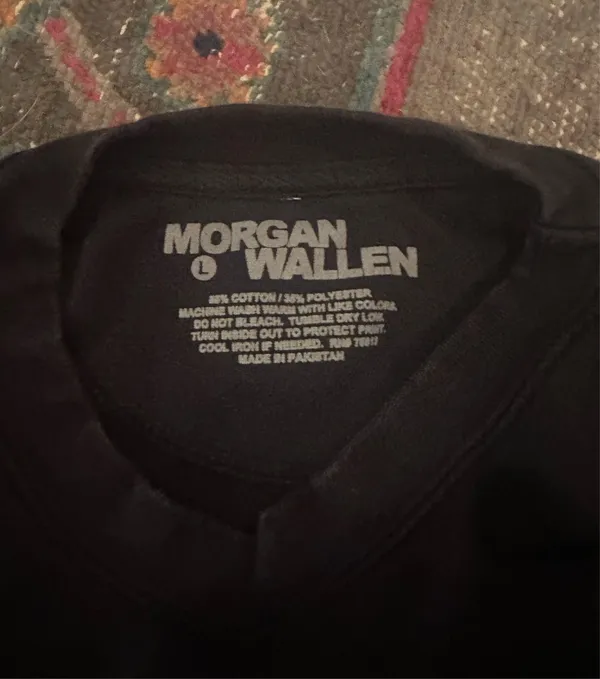 Morgan wallen crewneck sweatshirt Black Size L - Image 4
