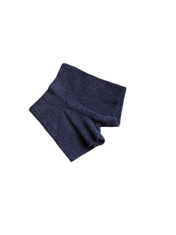 Skims Black Fuzzy Shorts - Image 3