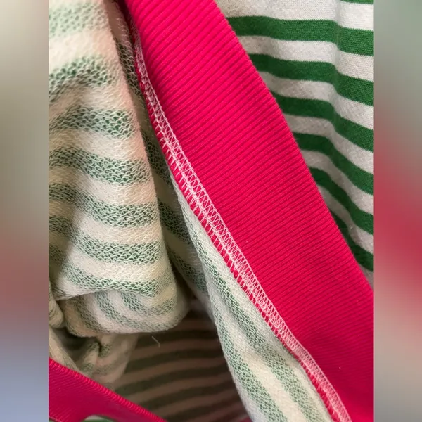 We The Free NWOT Free People Classic Striped Oversized Crewneck Green Top Size L - Image 10