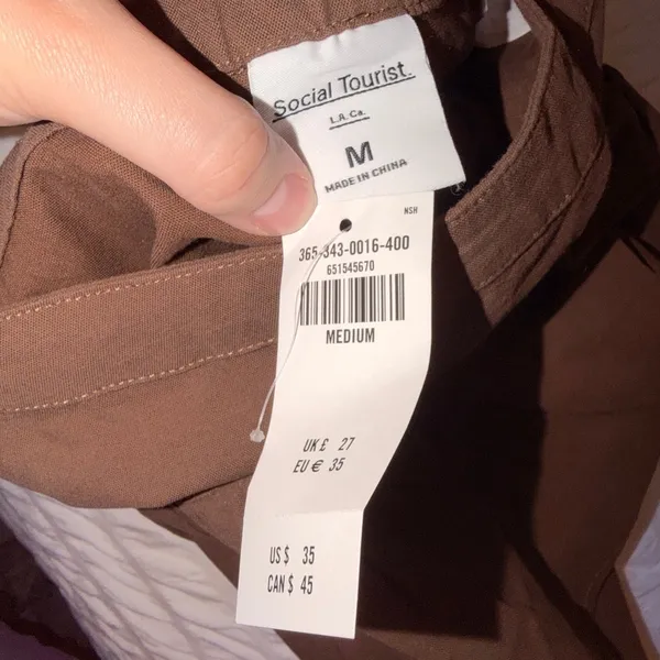 Social Tourist Ruffle Mini Skirt Brown - Image 4